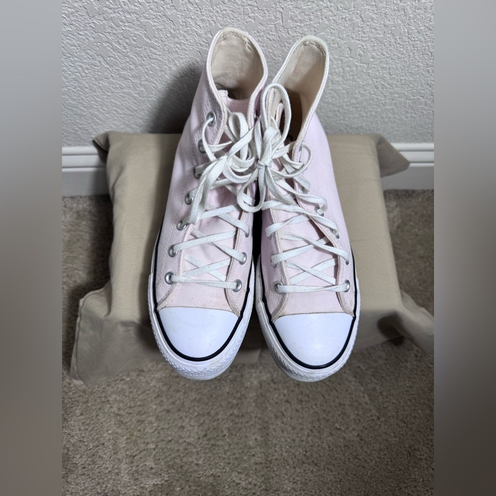 Converse Chuck Taylor All Star Hi Lift Platform Sneaker Sugar berry White Size 9 - Picture 3 of 11